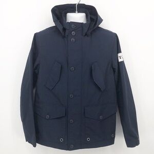 Tommy Hilfiger Nautical Style Blue Jacket Removable Hood Size M